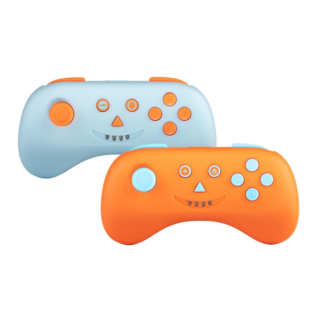 Set de 2x Gamepad-uri pentru Nintendo Switch, Switch Lite Snakebyte Multi Playcon, portocaliu albastru